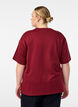 T-shirt avec strass et col rond, Bordeaux fonc&eacute;, Model image number 2