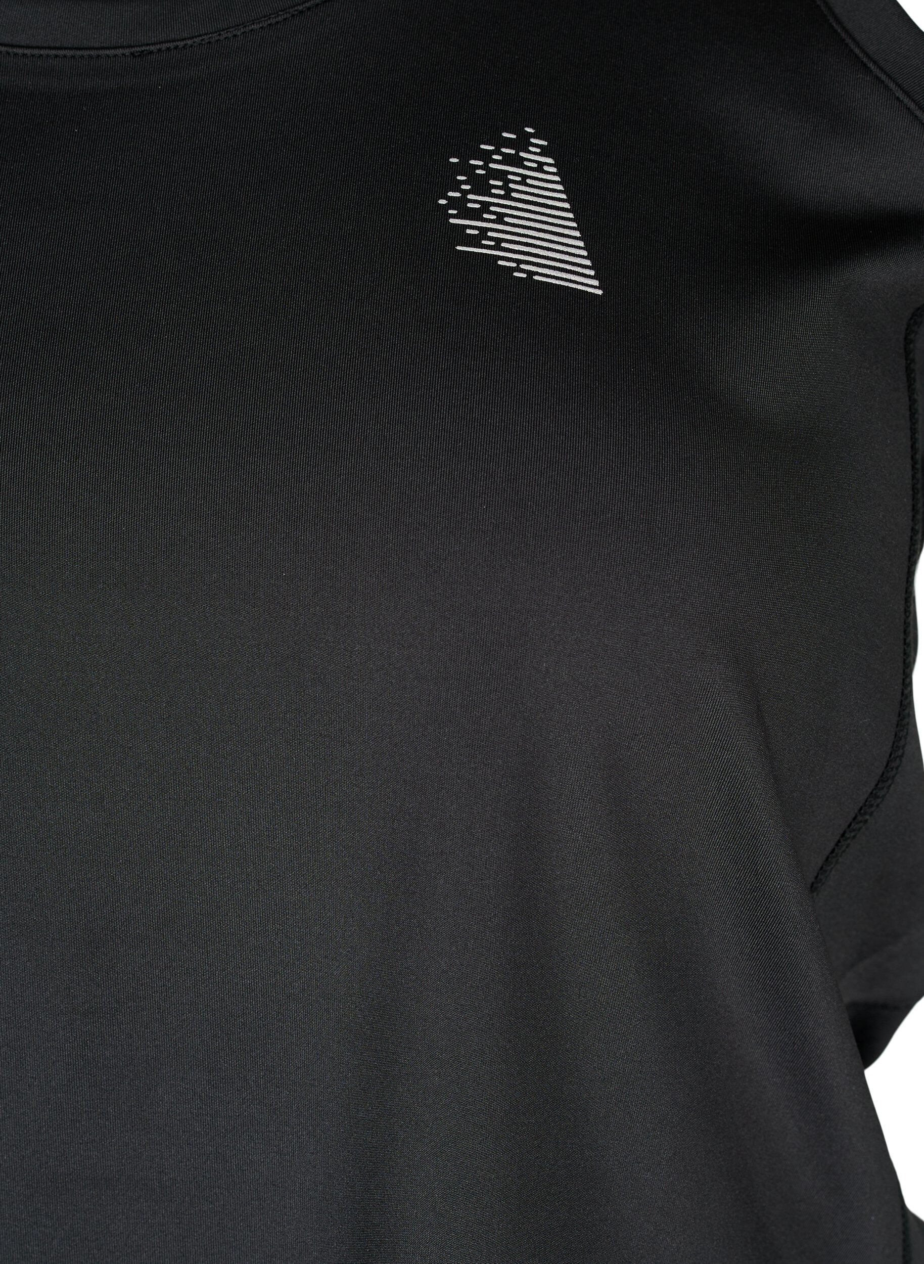 Zizzi Trainingstop mit Racerback und Mesh, Black, Packshot image number 2