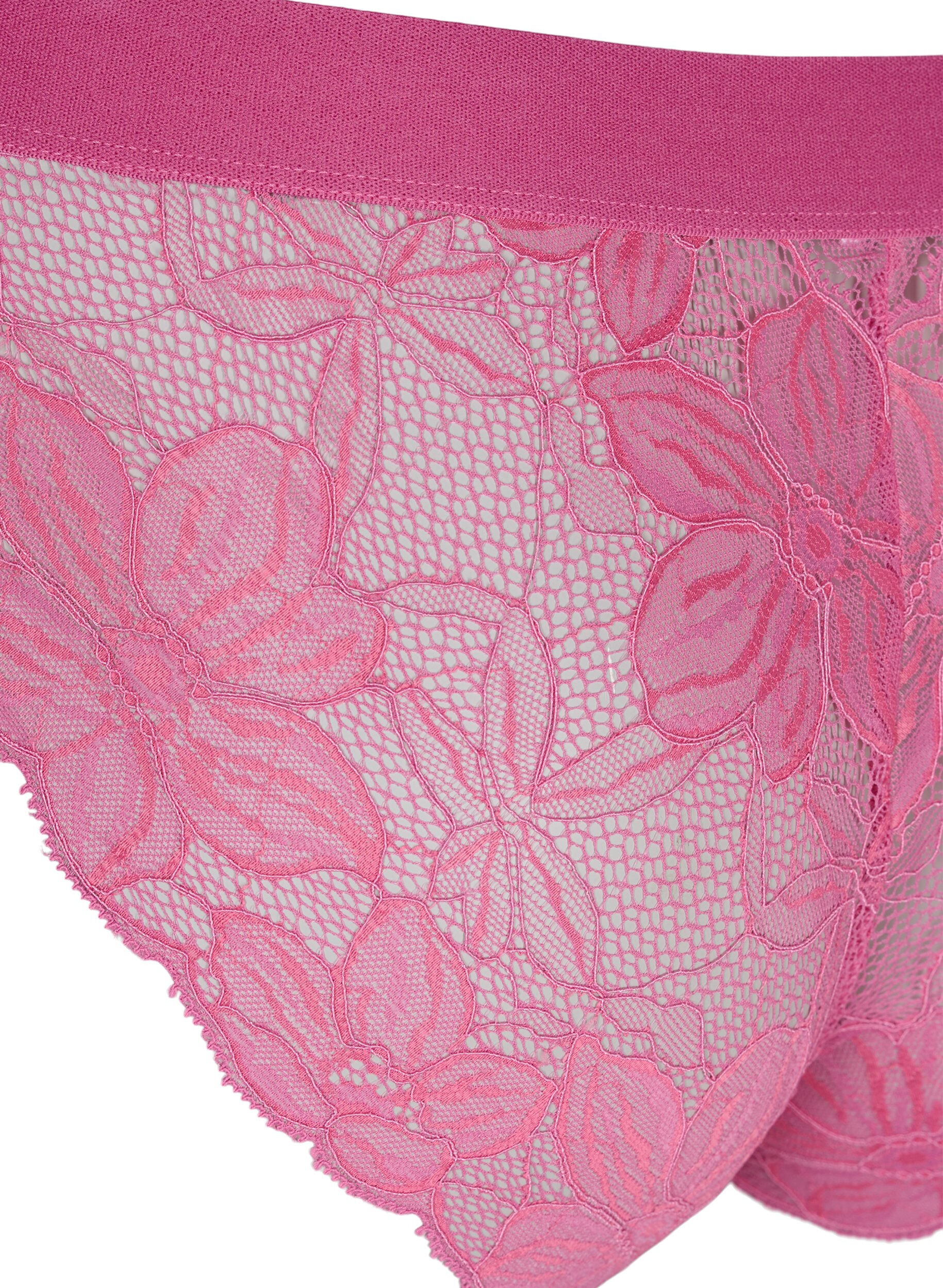 Zizzi Support the breasts - Culotte en dentelle Tai, Rose Ass., Packshot image number 3