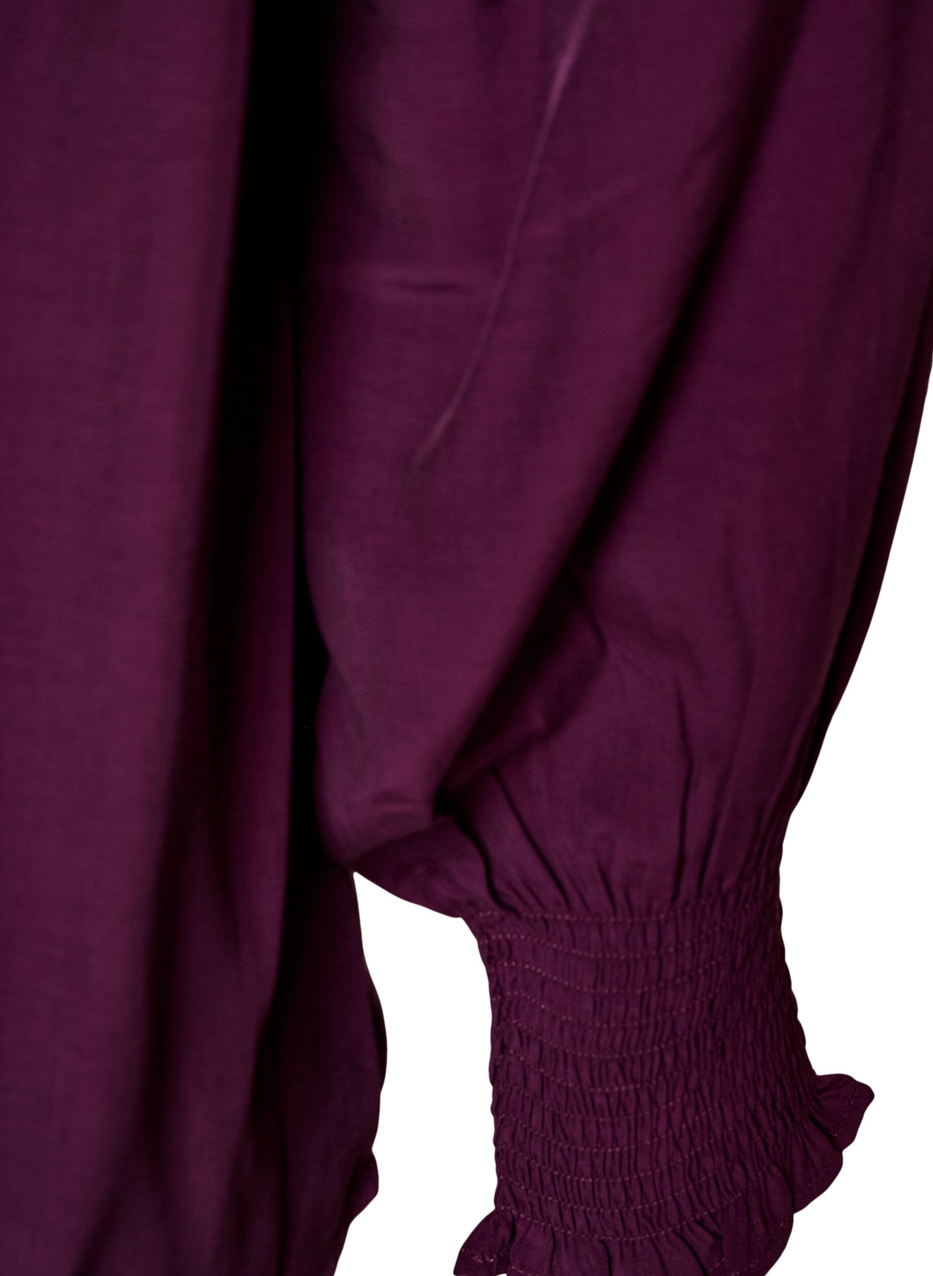 ZizziBlouse avec col &agrave; volants et fronces, Violet, Packshot image number 3