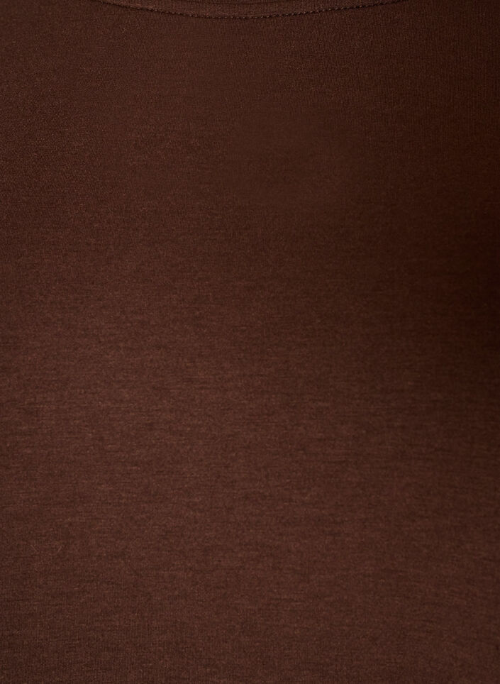 Bluse aus Jersey mit Spitzen, Braun, Packshot image number 2
