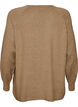 Chemisier en tricot avec col rond et motif tricot, Beige, Packshot image number 1