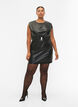 Robe courte aspect cuir, Black, Model image number 2