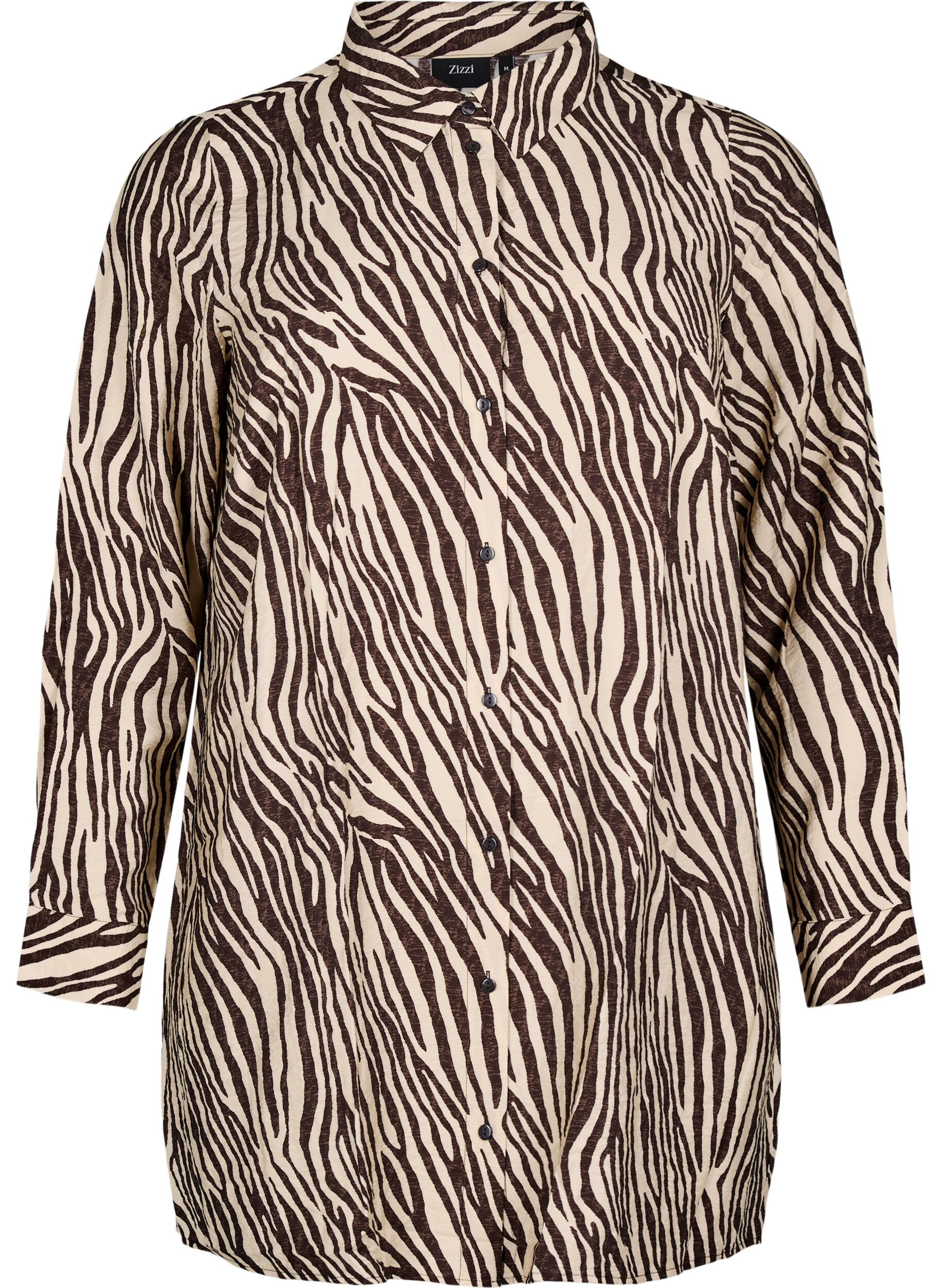 Lange Bluse mit Zebraprint