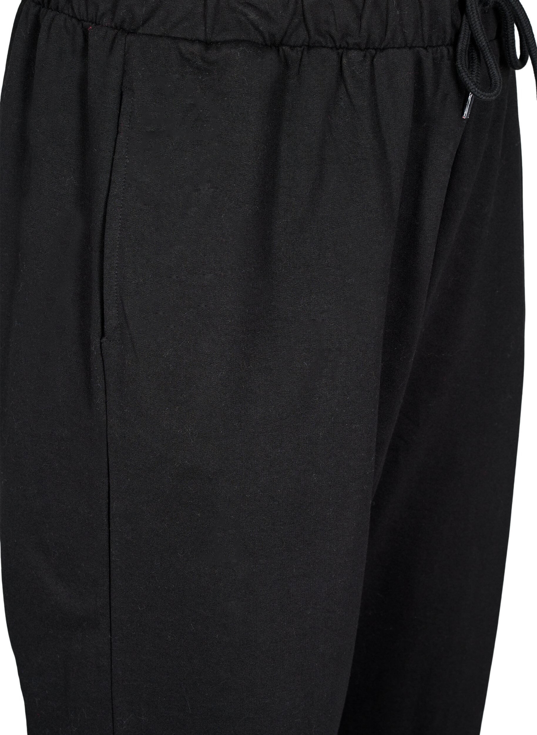 Zizzi Pantalon de surv&ecirc;tement avec poches, Noir, Packshot image number 2