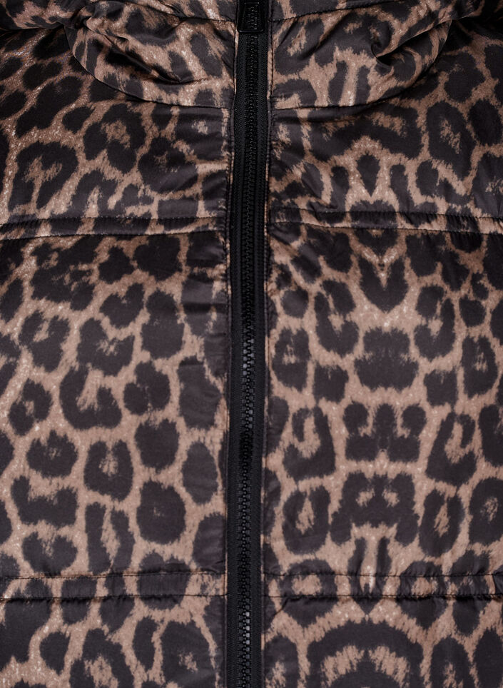 Doudoune courte à capuche avec fermeture éclair double sens, Noir, Packshot image number 2