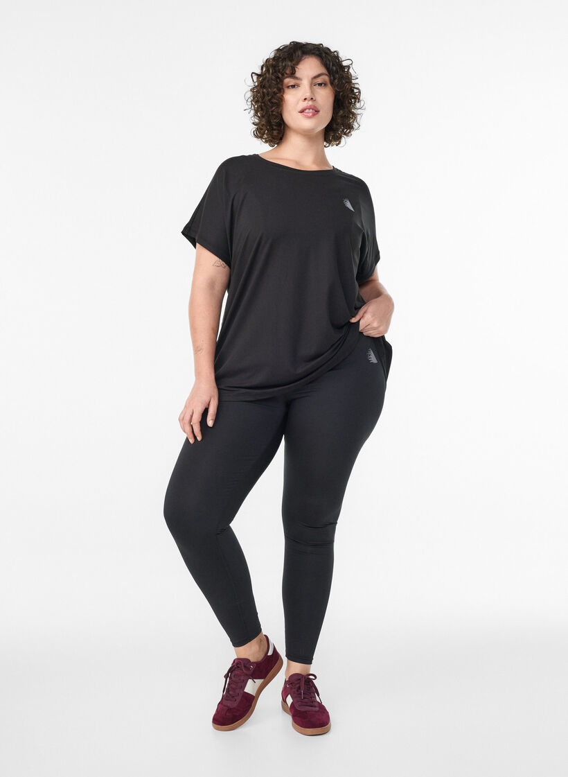 Legging sport basic cropped, Noir, Model