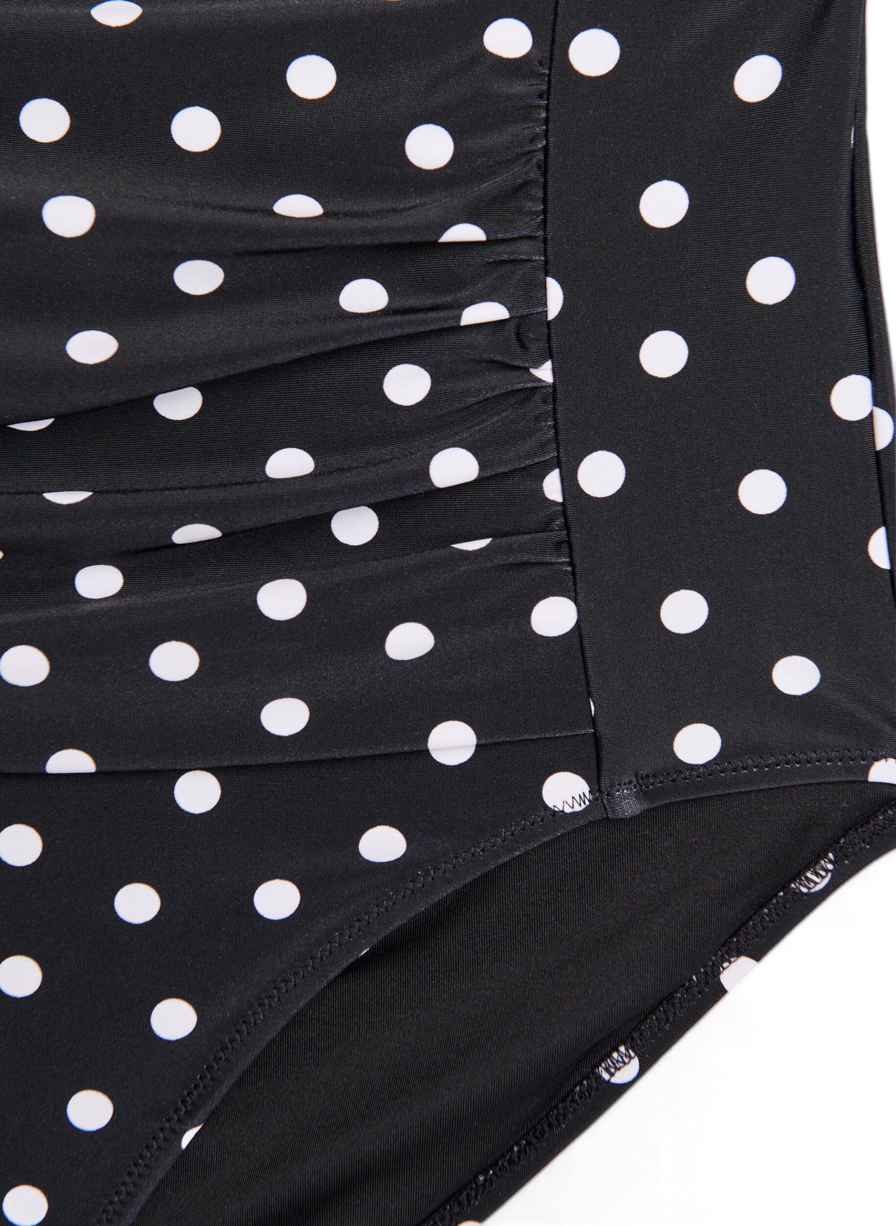 Zizzi Culotte de bikini imprim&eacute;e et taille haute, Noir, Packshot image number 2