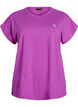 Einfarbiges Trainings-T-Shirt, Lila, Packshot image number 0
