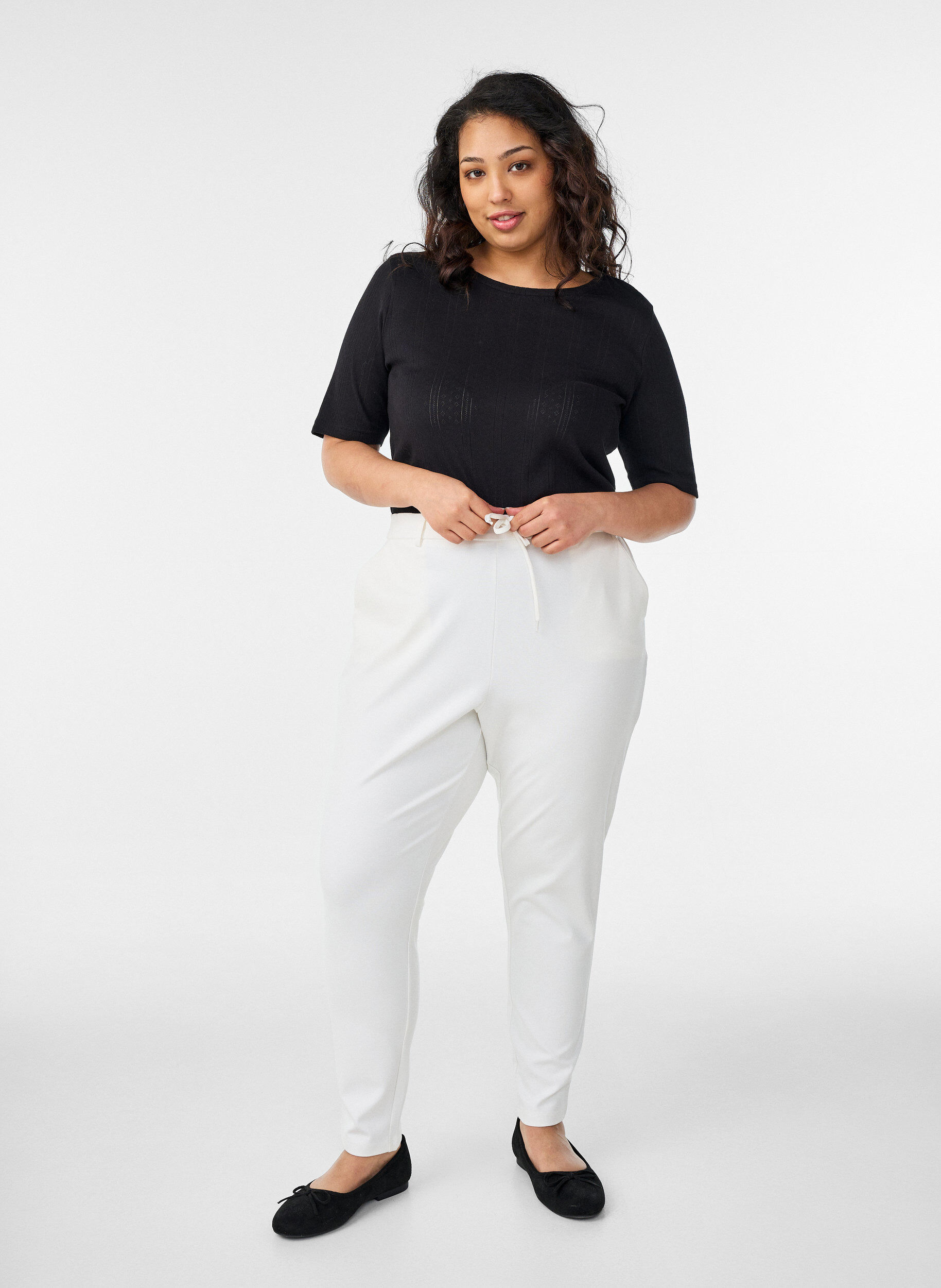 ZizziPantalon Maddison, Blanc, Model image number 0