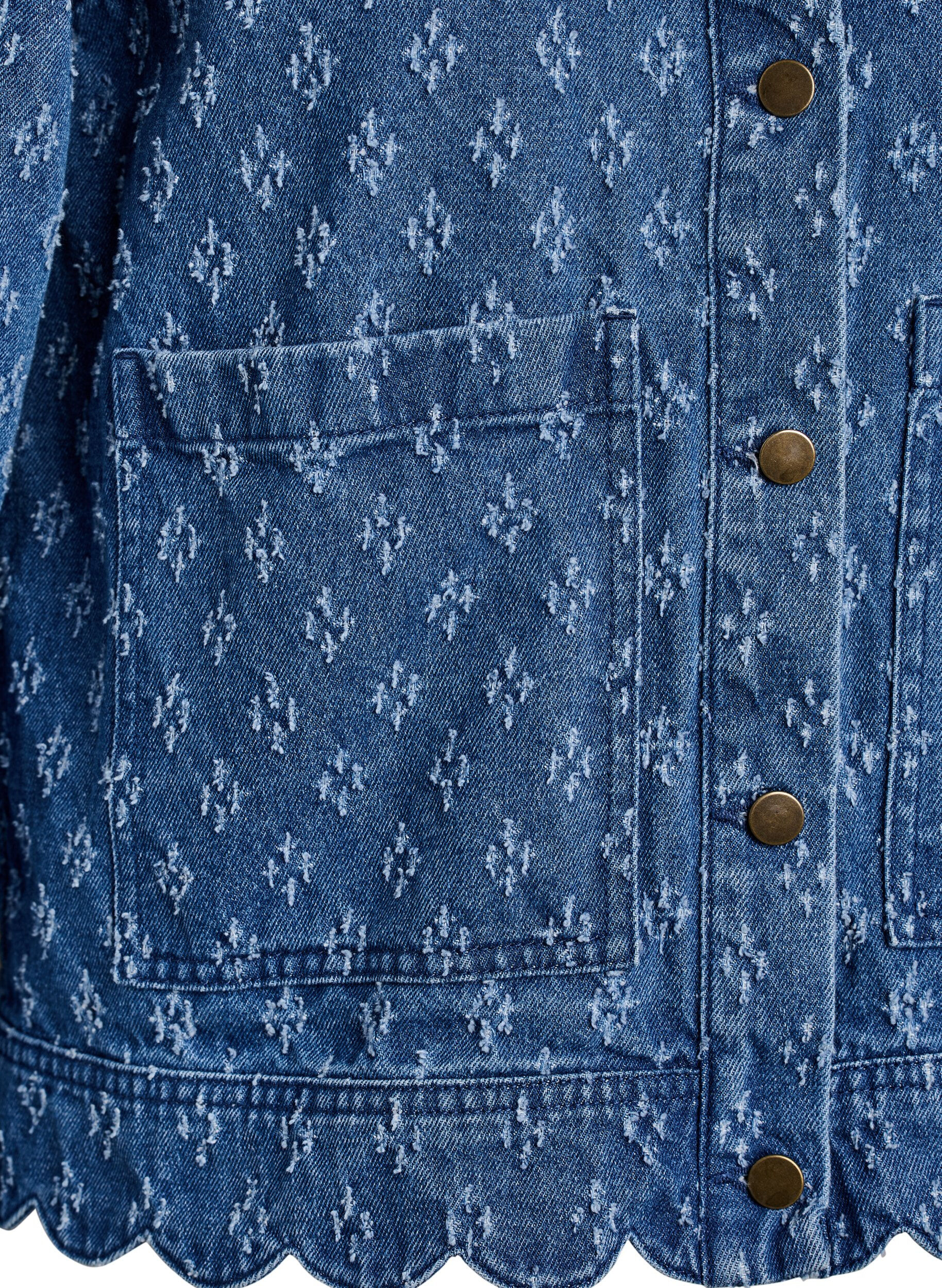 ZizziVeste en jean avec un effet us&eacute;, Bleu, Packshot image number 3