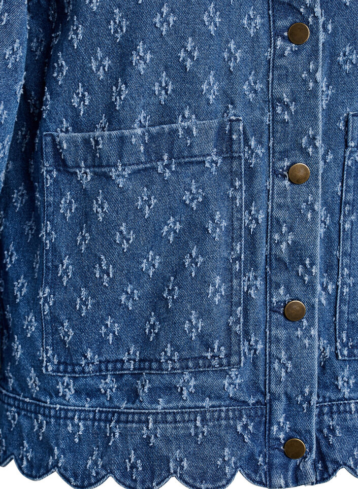 Veste en jean avec un effet us&eacute;, Bleu, Packshot image number 3