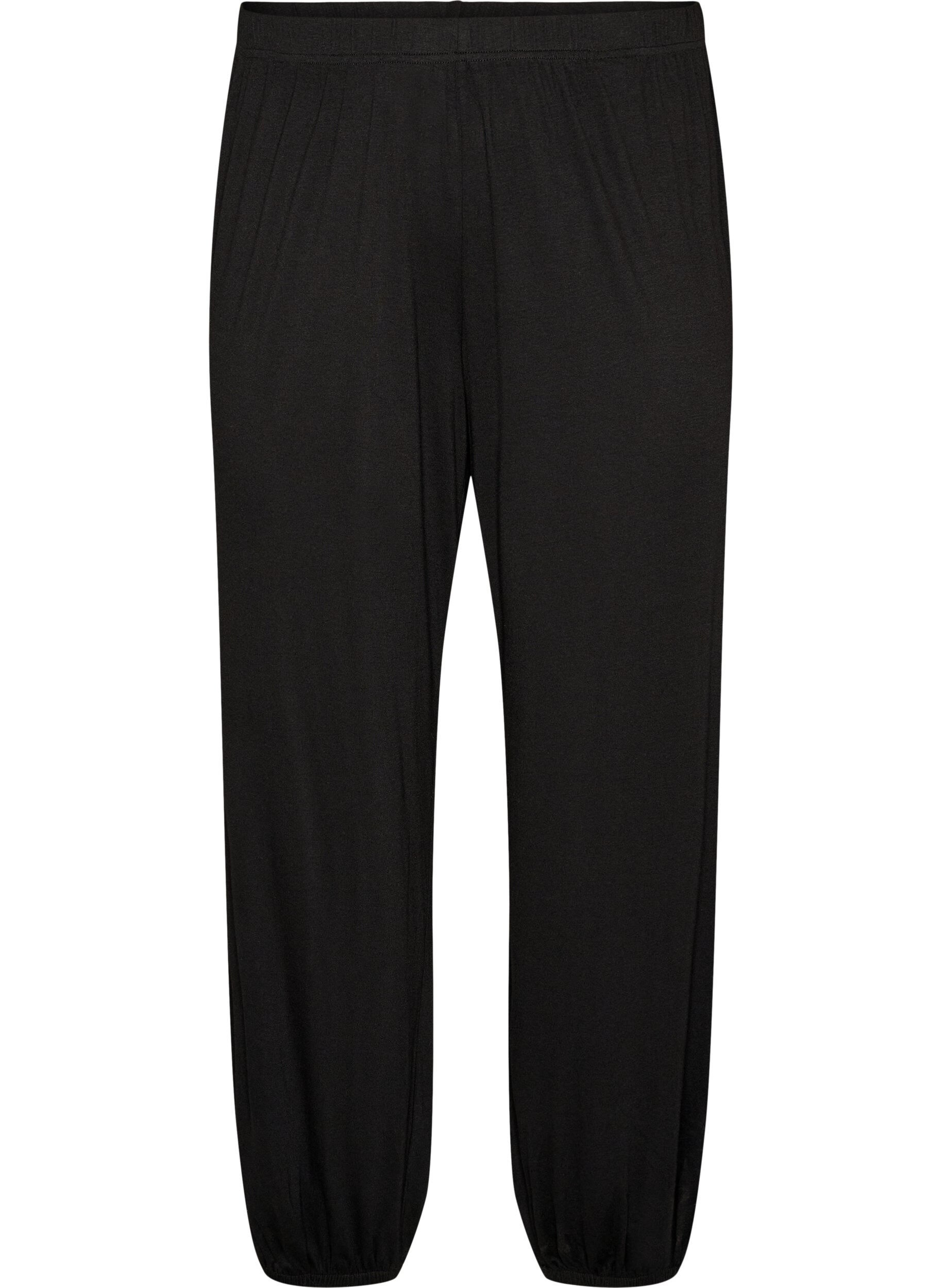Pantalon de pyjama ample en viscose avec une taille &eacute;lastique