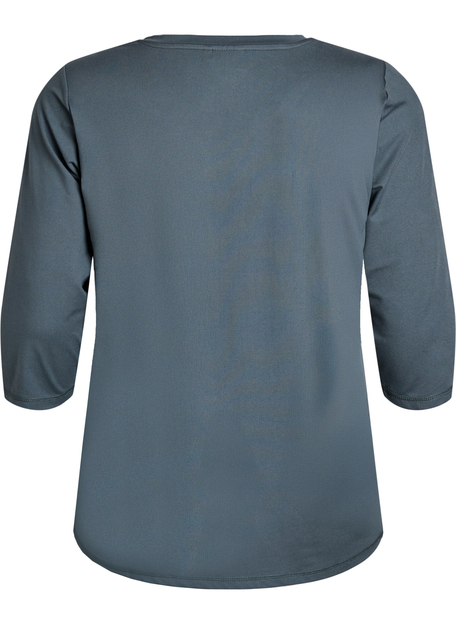 Zizzi  Trainingsbluse mit 3/4 &Auml;rmeln, Grau, Packshot image number 1