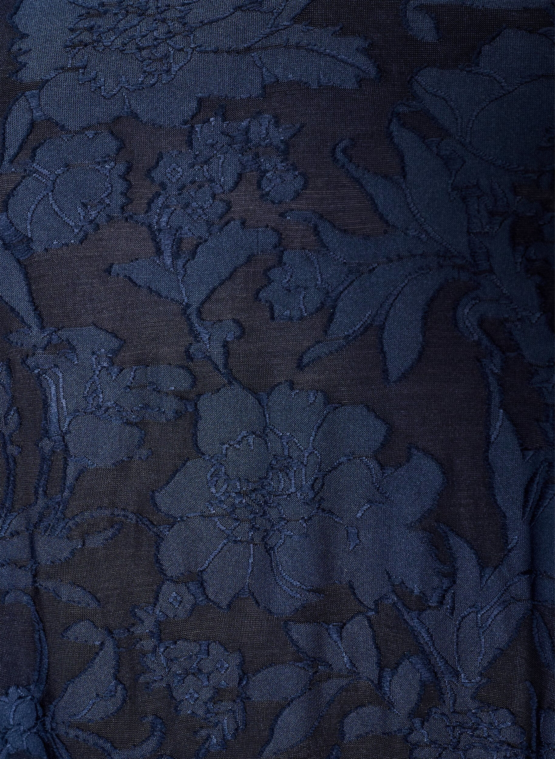 ZizziRobe &agrave; texture florale et bordure &agrave; volants, Bleu, Packshot image number 2