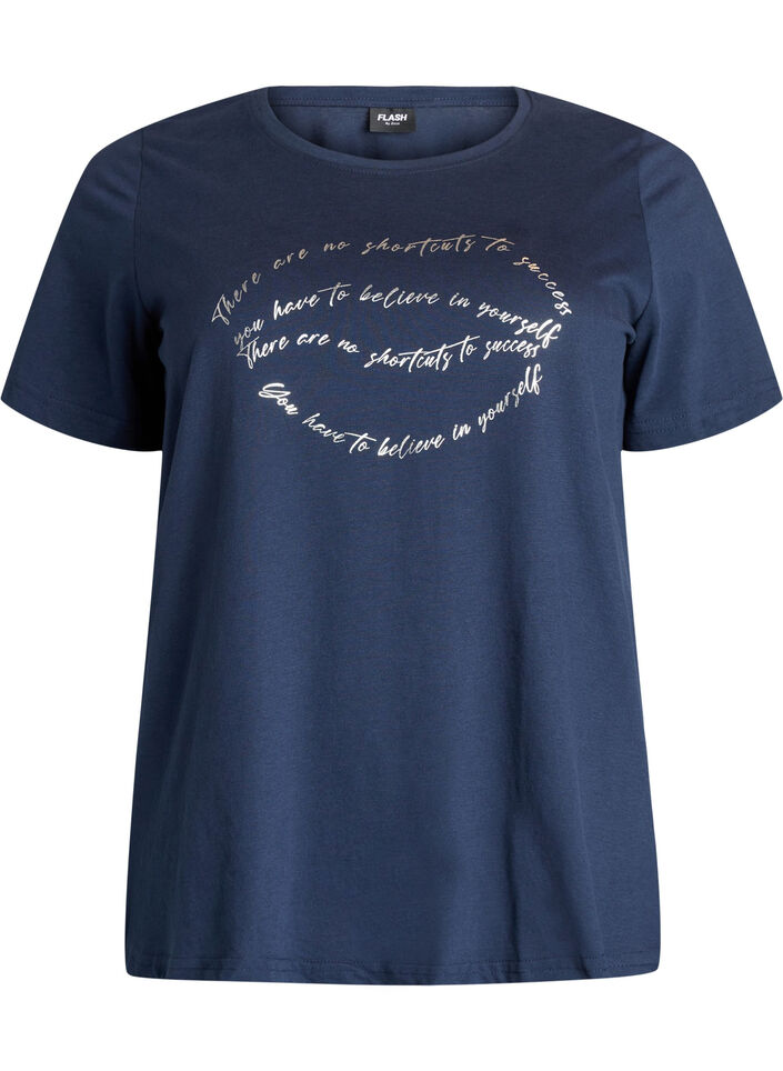 T-Shirt mit Print, Blau, Packshot image number 0