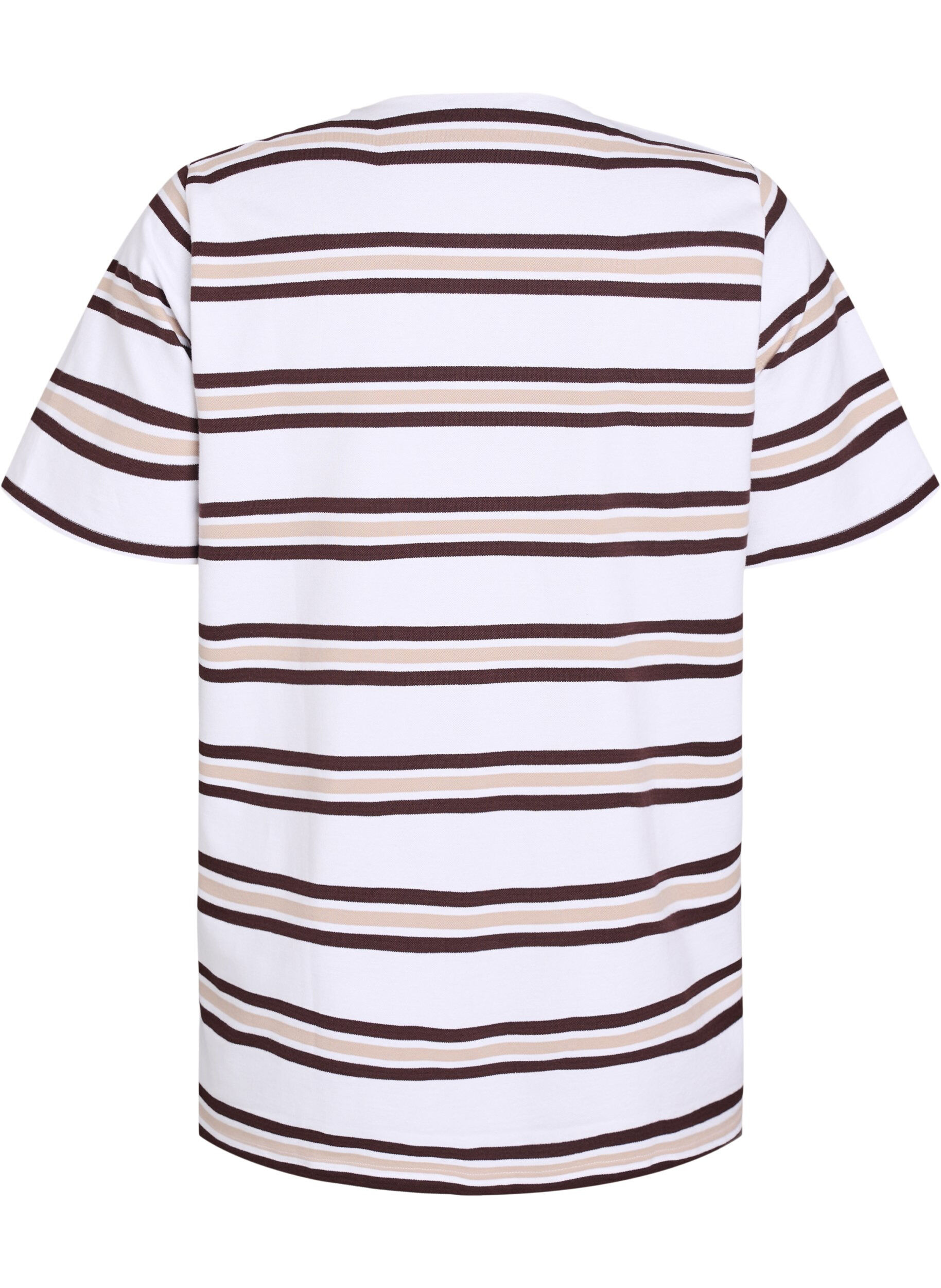 Zizzi Poloshirt mit kurzen &Auml;rmeln, Vanille, Packshot image number 1