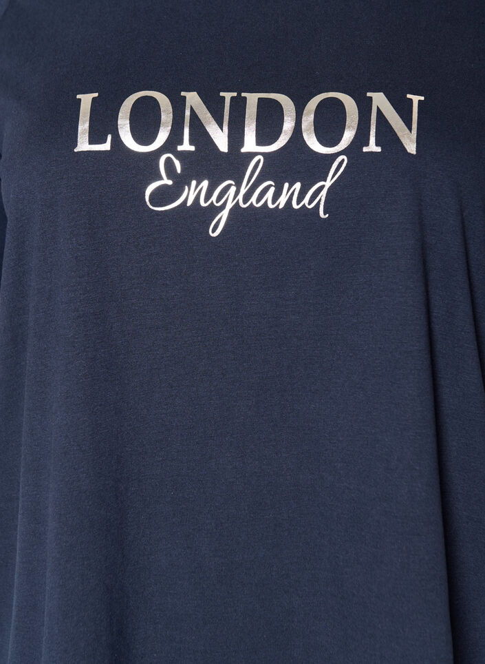 T-Shirt mit Print, Blau, Packshot image number 2