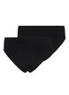 Lot de 2 culottes brésiliennes taille normale, Black, Packshot image number 1