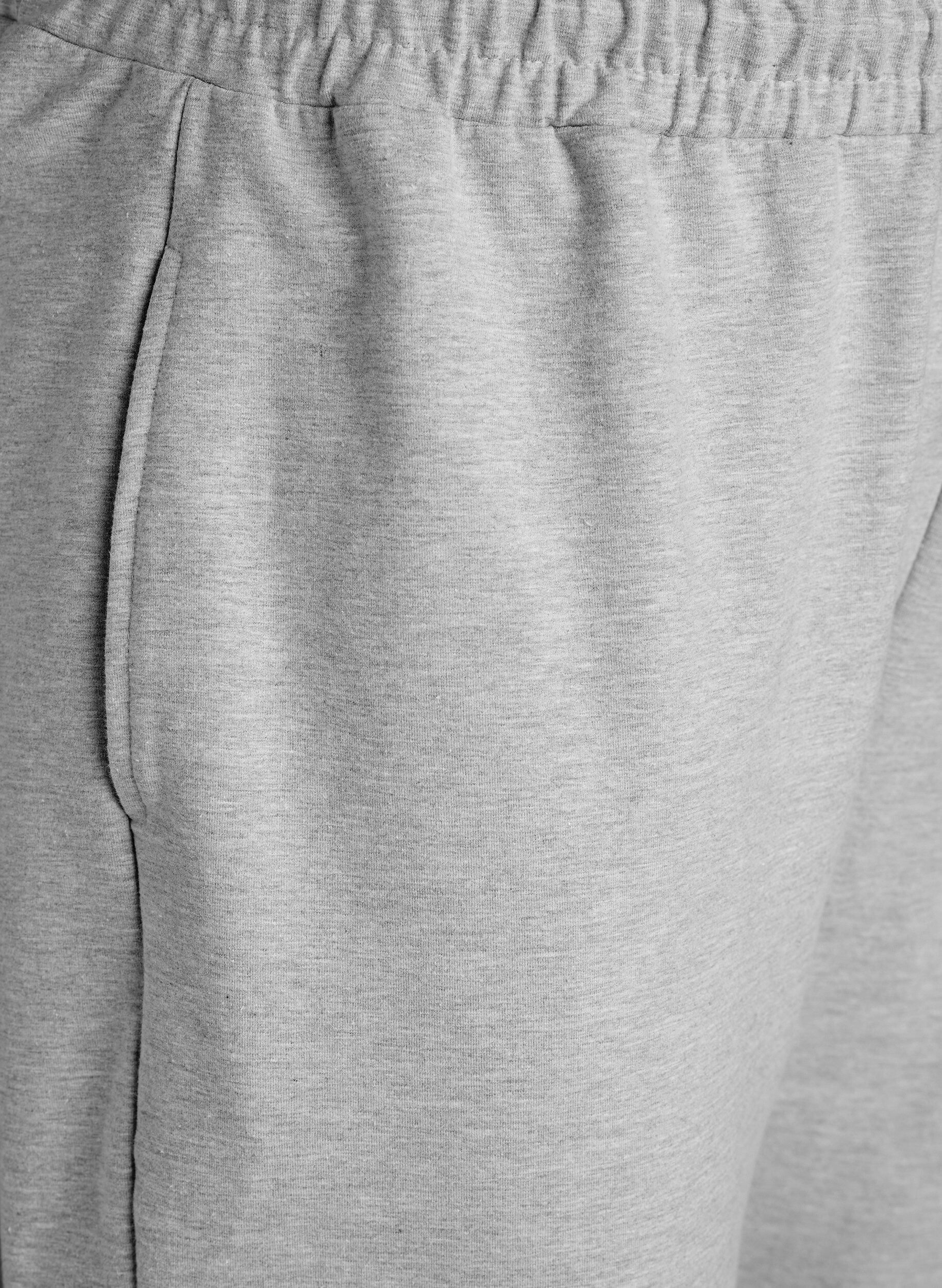 Zizzi Pantalon de jogging &eacute;vas&eacute; taille haute, Gris, Packshot image number 2