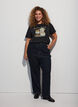 T-Shirt mit Hundeprint und Wasch-Optik, Grau, Model image number 1