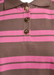 Poloshirt mit langen Ärmeln und Streifenmuster, Pink, Packshot image number 2