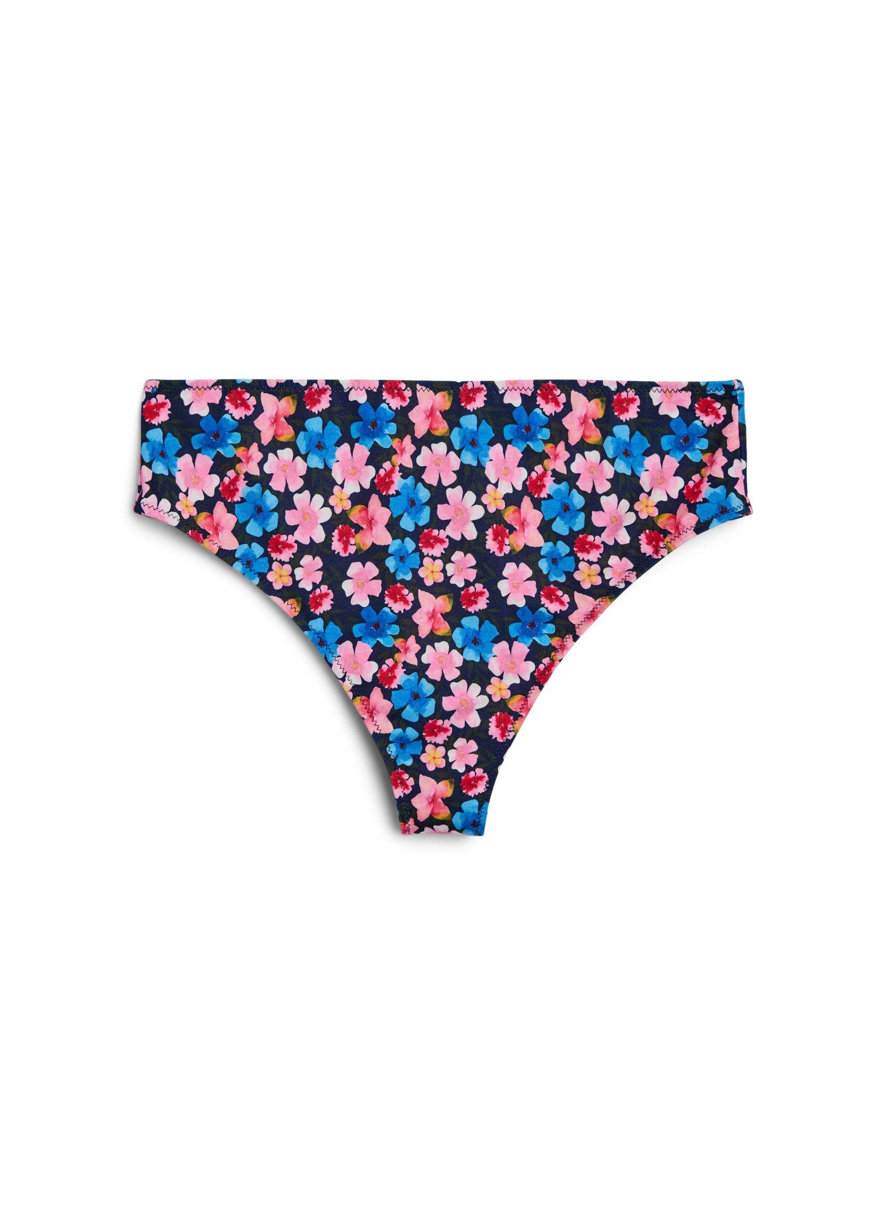 Zizzi Leopard Brazilian-Bikinihose, Rot, Packshot image number 0