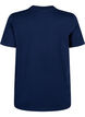 T-shirt basique en coton &agrave; col rond, Bleu, Packshot image number 1