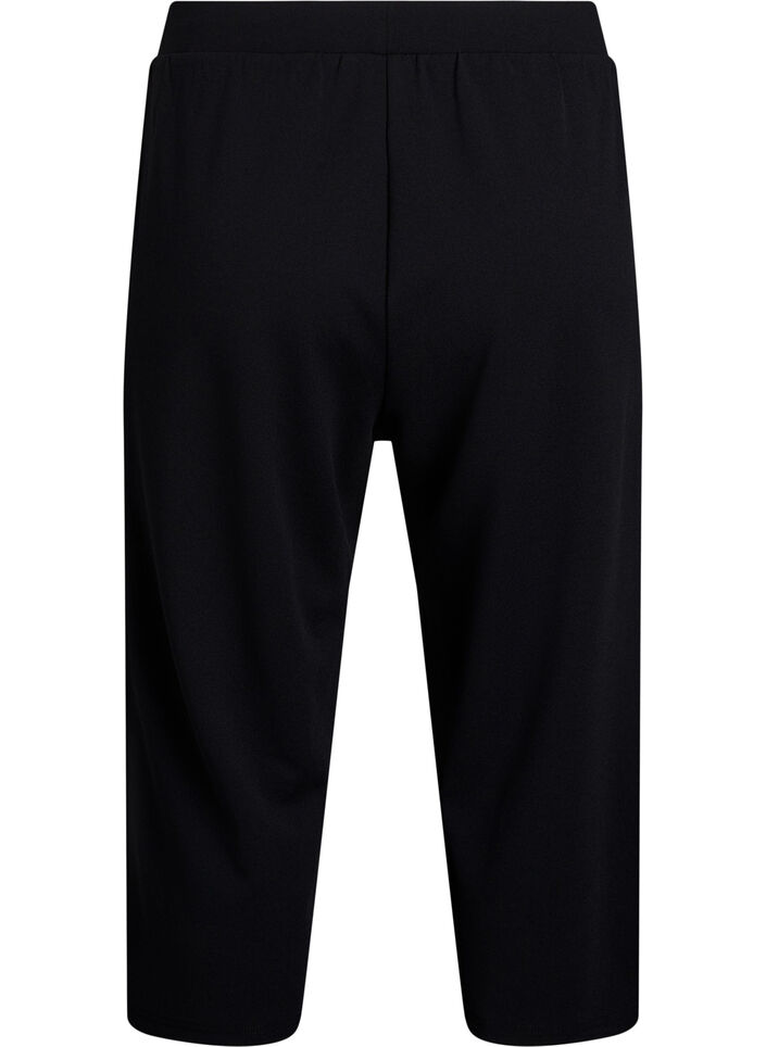 Hochtaillierte Knickerbocker mit lockerem Schnitt, Schwarz, Packshot image number 1