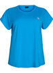 Einfarbiges Trainings-T-Shirt, Blau, Packshot image number 0