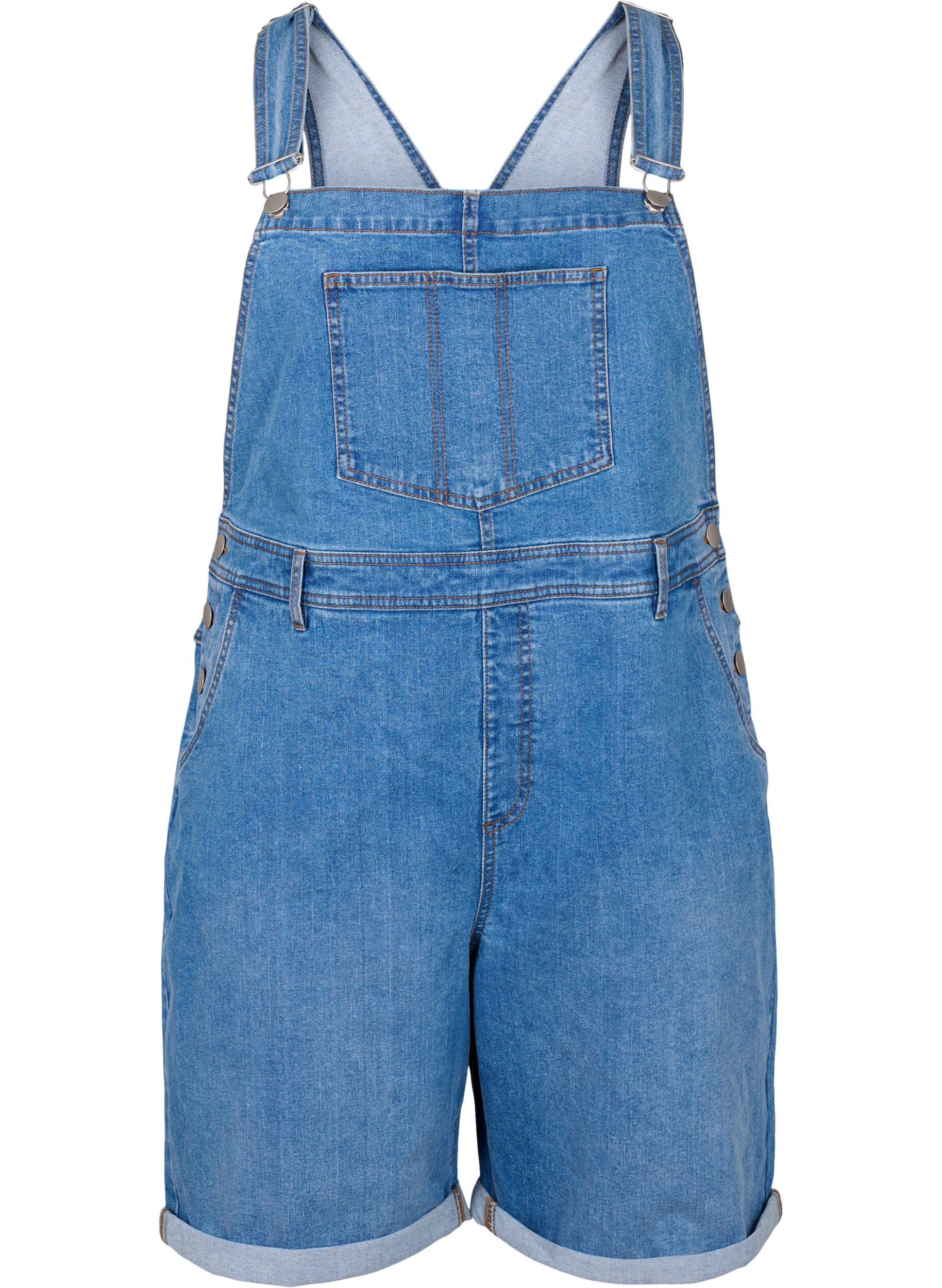 Denim Overalls Kurze Hosen