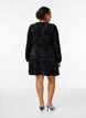 Kurzes A-Linien-Pailletten-Kleid, Schwarz, Model image number 2