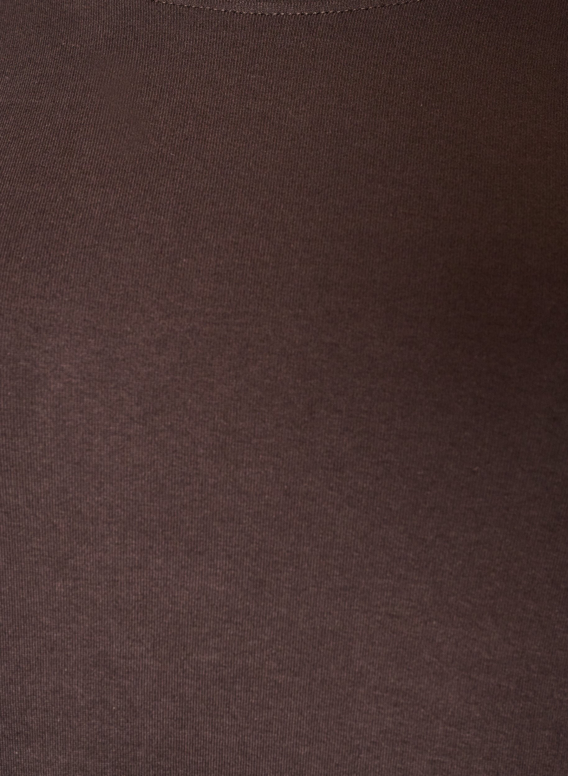 ZizziLangarm-Basic-T-Shirt mit Rundhalsausschnitt, Braun, Packshot image number 2
