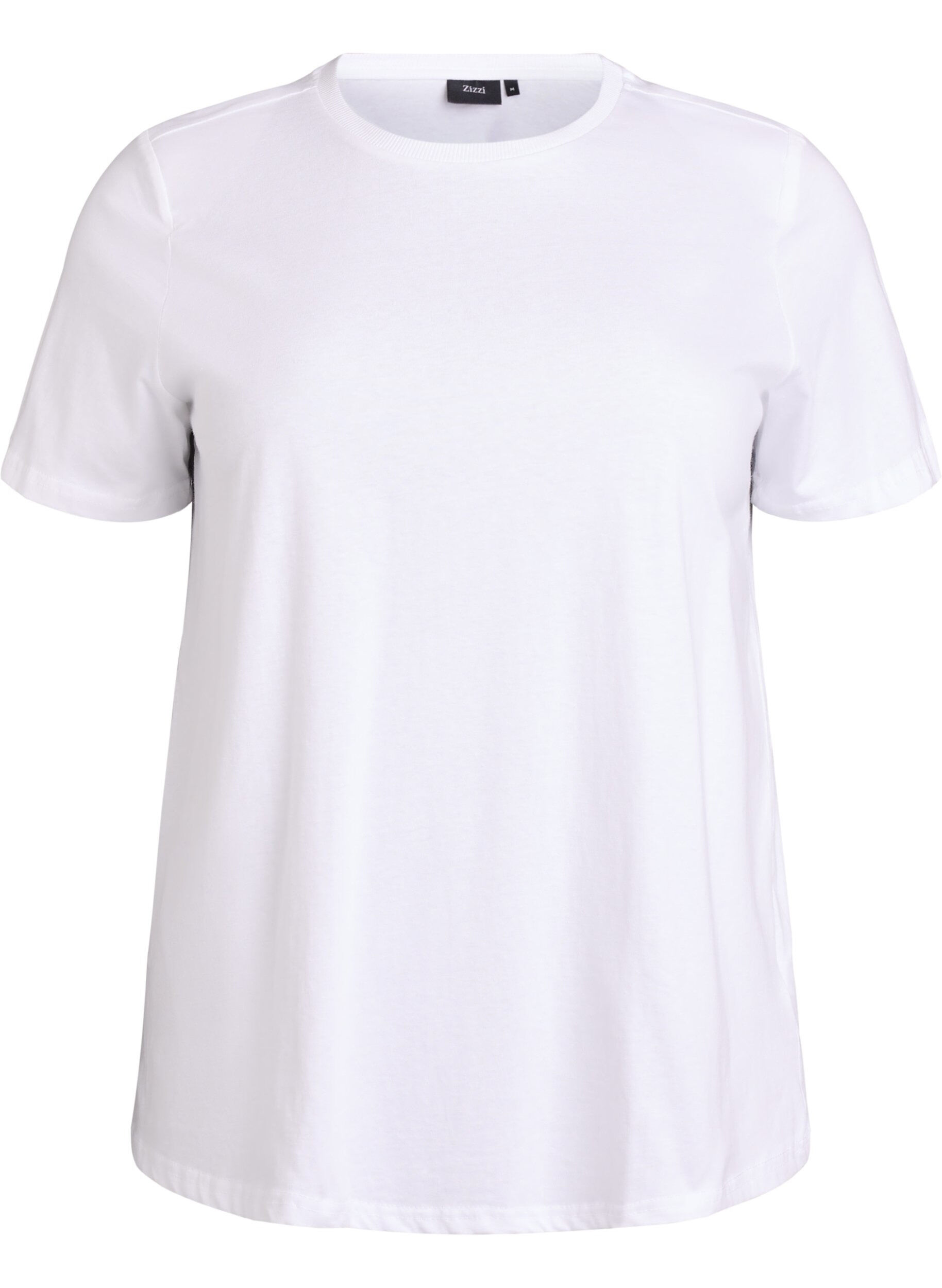 T-shirt basic en coton avec &eacute;paulettes