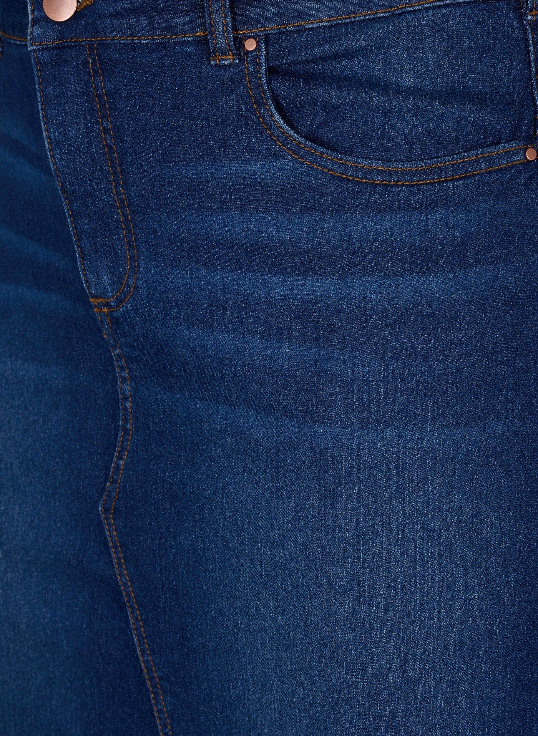 Zizzi FLASH - Eng anliegender Jeansrock, Blau, Packshot image number 2