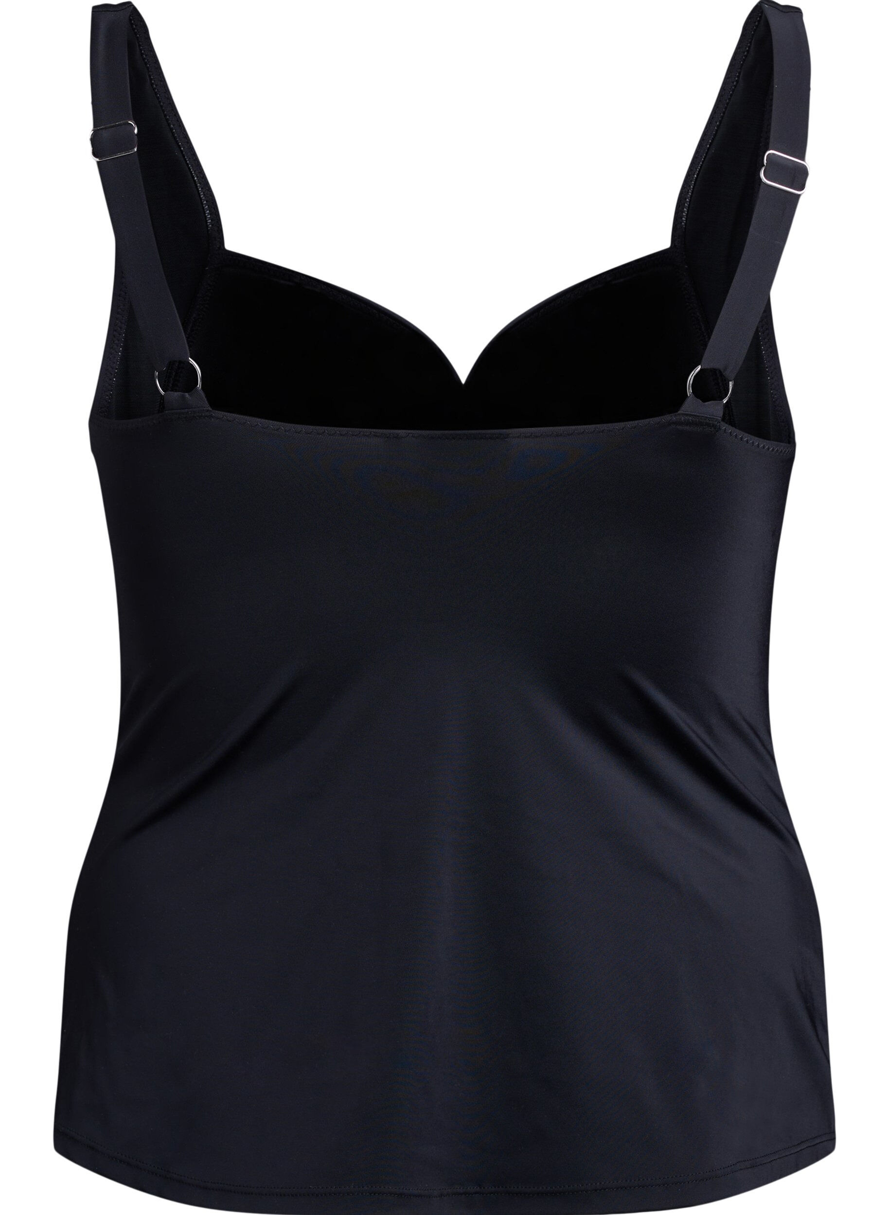 Zizzi Tankini drap&eacute;, Noir, Packshot image number 1