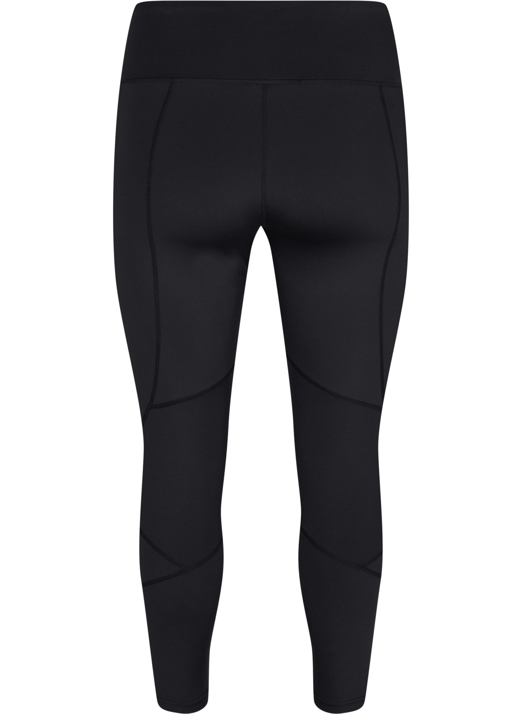 Zizzi Unifarbene Fitness-Leggings, Black, Packshot image number 1