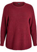 Blouse en maille chin&eacute;e &agrave; col rond, Bordeaux, Packshot image number 0