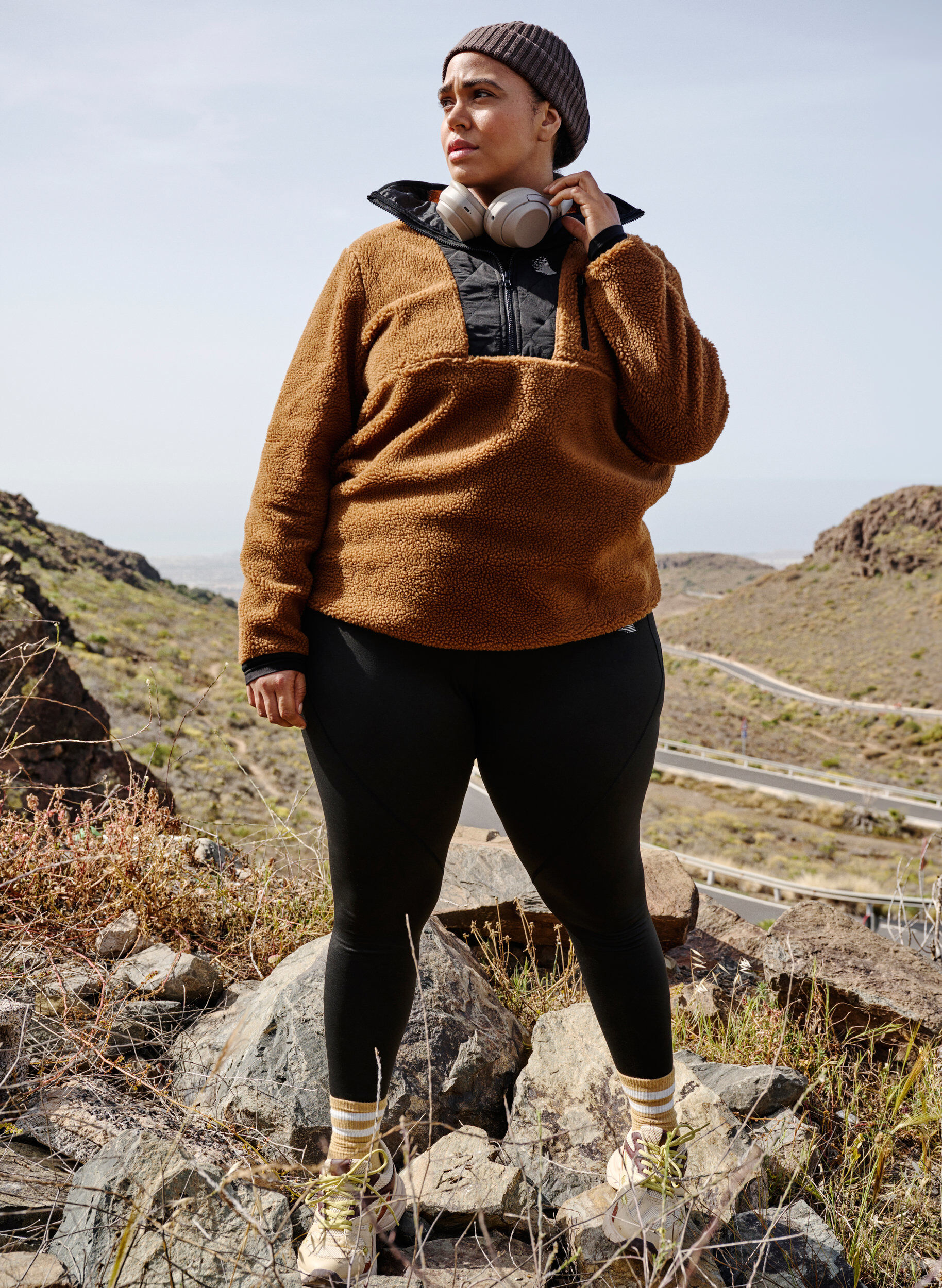 Zizzi Teddy-Anorak mit Stehkragen und Rei&szlig;verschluss, Partridge ASS, Image image number 0