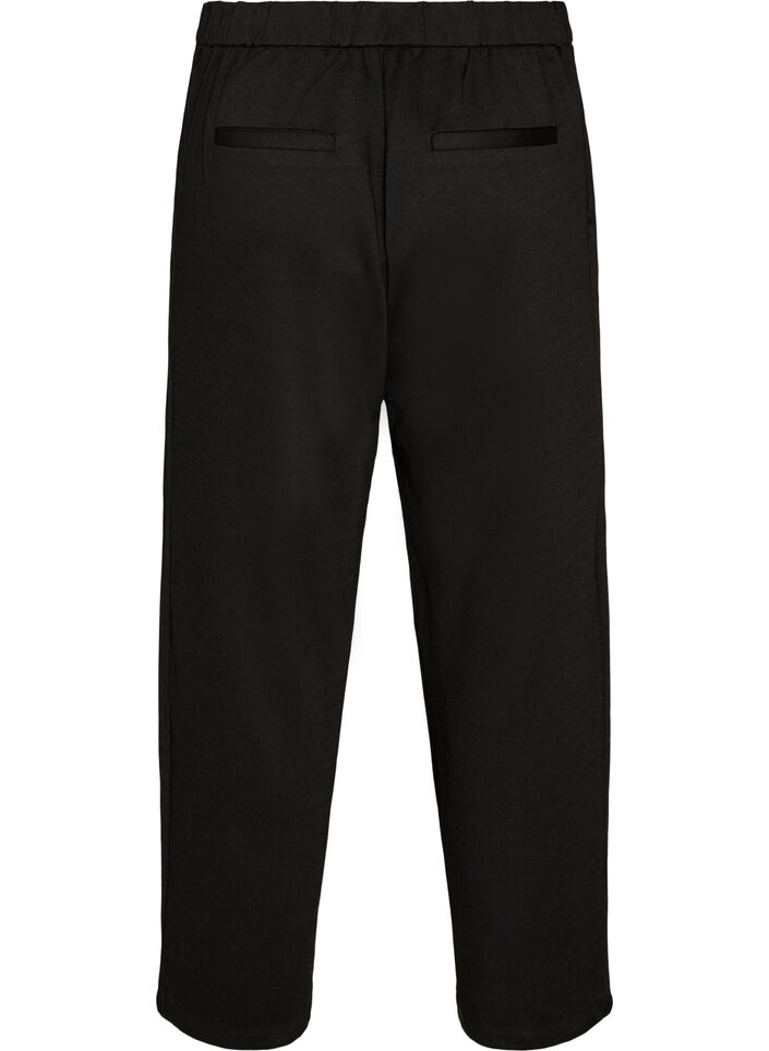 Pantalon ample en jersey taille haute, Noir, Packshot image number 1