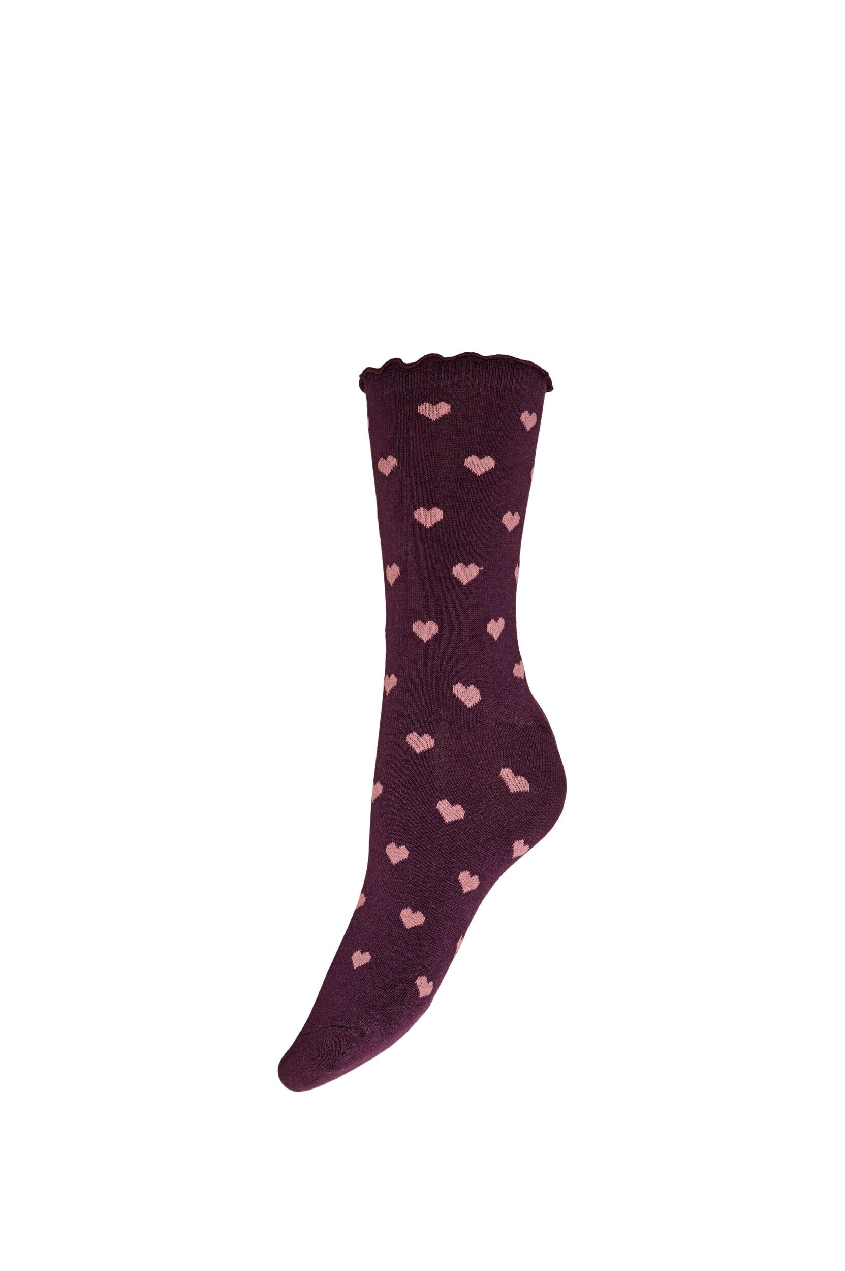 ZizziChaussettes en coton avec des motifs, Bordeaux, Packshot image number 0