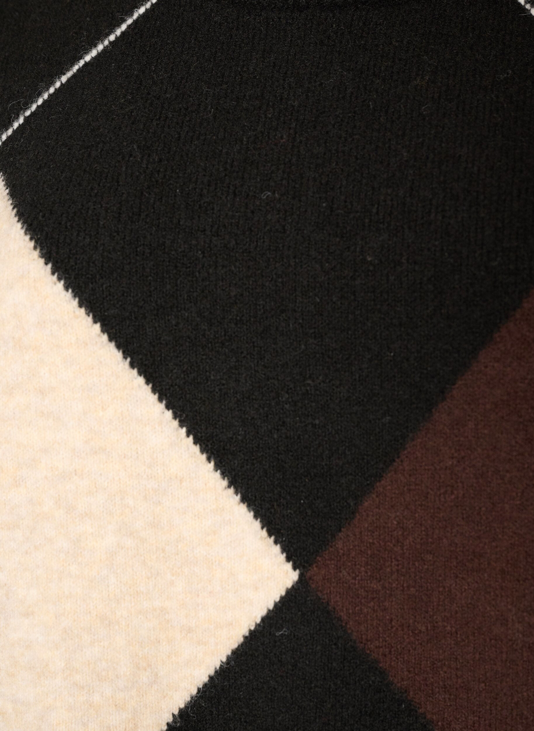 ZizziStrick mit Harlekinmuster, Schwarz, Packshot image number 2