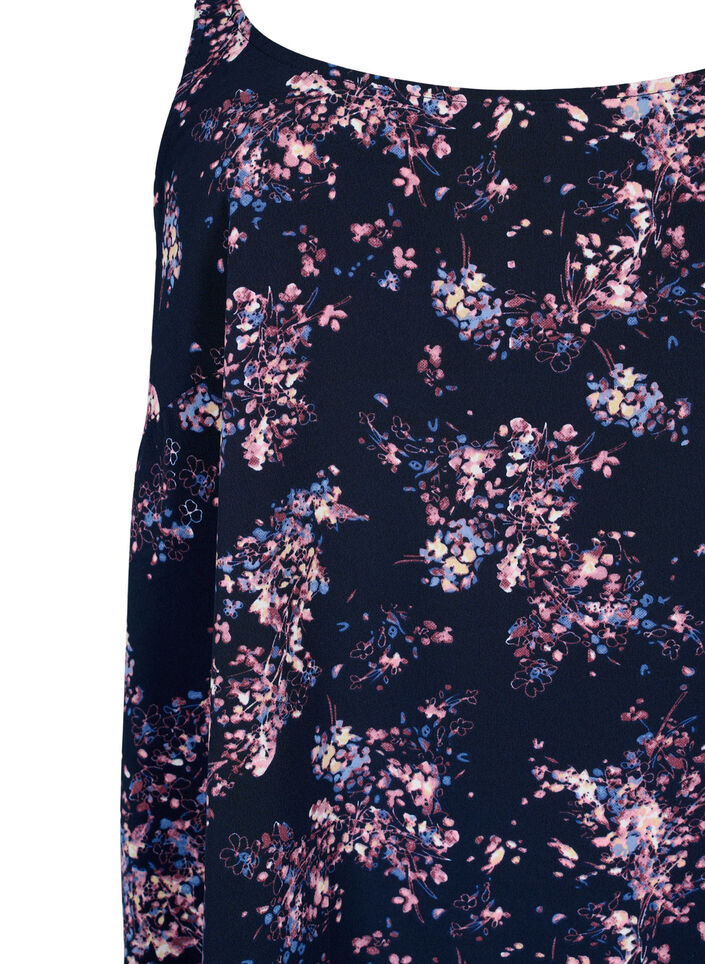 FLASH - Top mit Print, Navy Rose Flower, Packshot image number 2