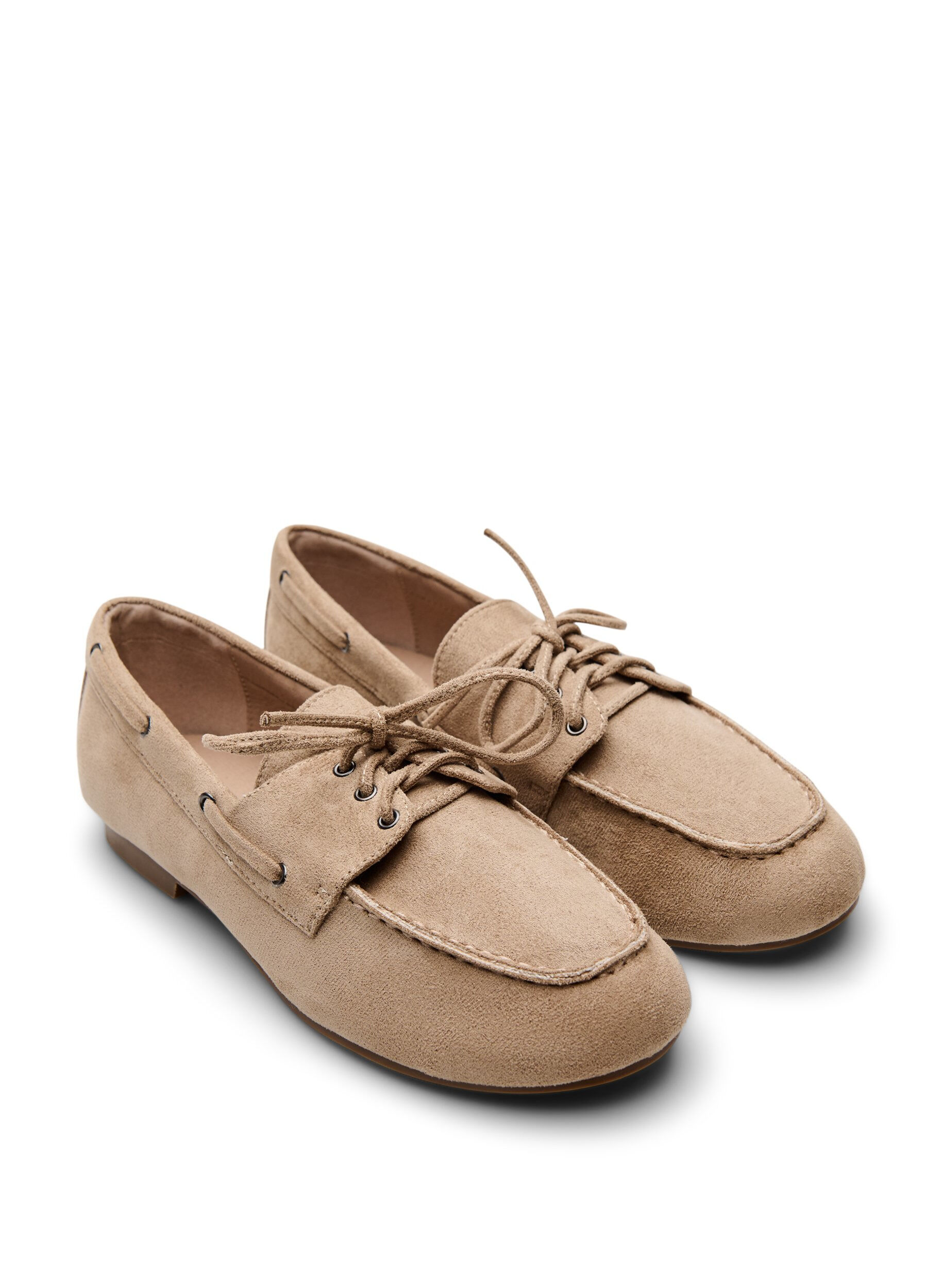 Zizzi Mocassins en su&eacute;dine, Beige, Packshot image number 1