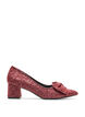 Escarpin &agrave; paillettes avec n&oelig;ud, Bordeaux, Packshot image number 0