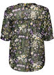 Gebl&uuml;mte Bluse mit V-Ausschnitt, Schwarz, Packshot image number 1
