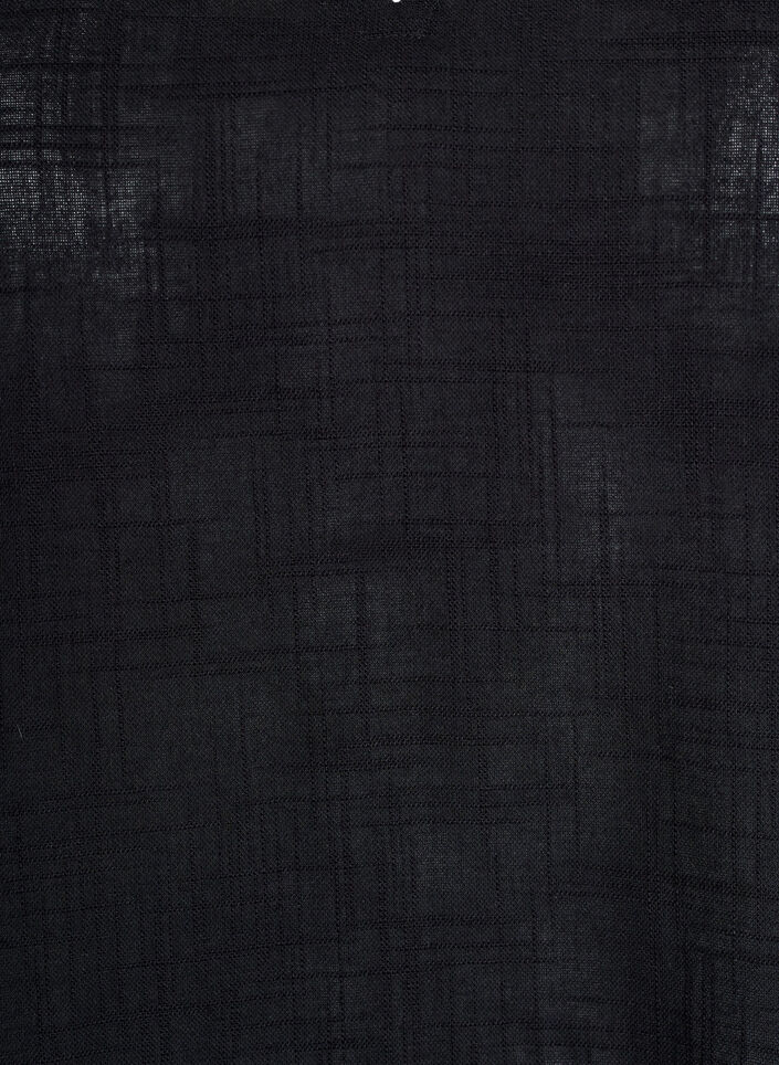 Chemisier ample avec manches &eacute;bouriff&eacute;es, Noir, Packshot image number 2