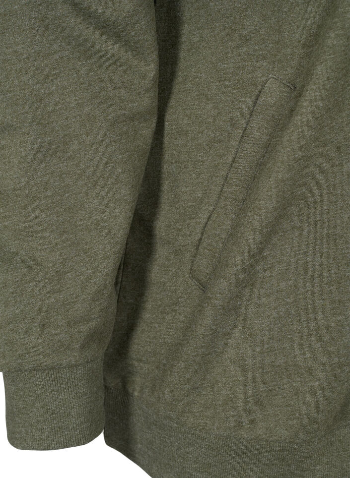 Cardigan sweat avec fermeture éclair et capuche, Forest Night, Packshot image number 3