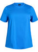 T-shirt basique en coton &agrave; col rond, Bleu, Packshot image number 0