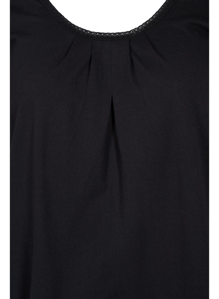 T-shirt en coton à manches courtes, Black, Packshot image number 2